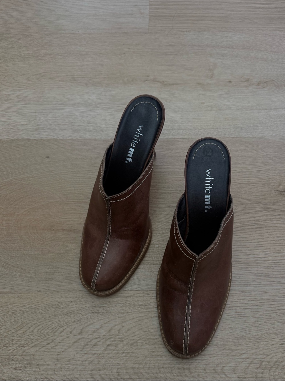 Vintage Leather Mule Clogs